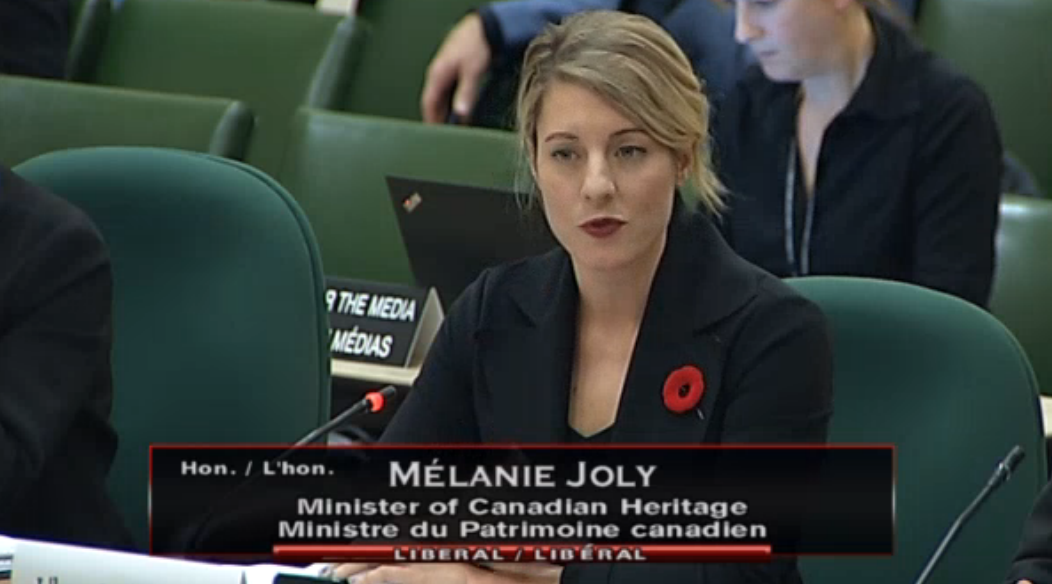 Creative Canada ‘cultural policy, not tax policy’: Joly