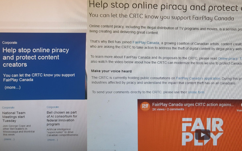Bell asking employees to support FairPlay at CRTC: report