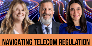 L-R: Hannah Daley, The Wire Report; Scott Hutton, CRTC; Leila Wright, CRTC.
