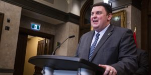 Broken telephone: Conservative MP Andrew Lawton takes poor cell coverage into his own hands